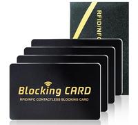 Schembo Carta di blocco RFID, senza contatto, NFC, per carte di debito, passaporto, una carta protegge l'intero portafoglio/borsa, per uomini e donne, design intelligente e sottile, si adatta