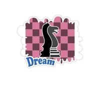 Scheme a Scacchiera Knight Black Word Adesivi Citazione Sogno Decalcomanie in Vinile