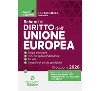 Schemi di diritto dell'Unione Europea 2026 [Paperback] [Mar 31, 2026] Cicinelli,