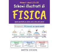 Schemi illustrati di Fisica: Prima, seconda e terza superiore: appunti completi con formule, problemi svolti e 150 domande d'interrogazione con risposta modello