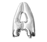 schenken-24 Palloncino a forma di lettera (A - Z) in argento, altezza ca. 32 cm (A)