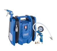 Scheppach Airforce 7 - Compressore d'aria mobile, 230 V, 1100 W, 8 bar | 180 l/min | Senza olio e mobile | Raggio di lavoro da 8 m | Con tubo da 4 m, cavo da 4 m, gonfiatore per pneumatici