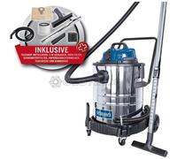 Aspiratore Aspirapolvere Aspiraliquidi Bidone Inox 1400w 50l Asp50-es