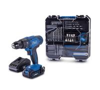 Scheppach Cassetta degli attrezzi con avvitatore a batteria e 74 accessori | Mobile officina C-DTB74/1-X con kit di avviamento da 2 Ah | serie 20 V-IXES | campo di serraggio 1,5 - 13 mm | coppia 50 Nm