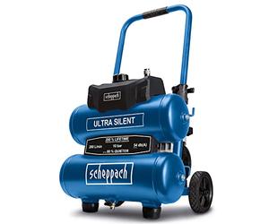 Scheppach Compressore Ultra Silenzioso HC20Si | 54dB | 750W | Serbatoio da 20L | 10bar | Senza olio e bassa manutenzione | Aspirazione dell'aria 200 L/min | Attacco rapido
