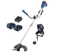 Scheppach Decespugliatore a batteria BC-BCH380/40-X Set L2 Brushless | Larghezza di taglio 38 cm / decespugliatore 25,5 cm | filo 4 m/1,6 mm | 2 x 20 V | serie IXES | incl. batteria 2 x 4 Ah +