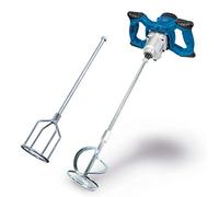 Scheppach Mescolatore manuale PM1400, agitatore per malta | potenza 1400 W | cambio a 2 velocità con velocità variabile 570/760 min1 | con malta (580 mm) e frusta (590 mm) con filettatura M14