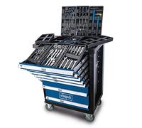 Scheppach Servante da officina TW1100 Set di attrezzi | Carrello portautensili con 4 ruote | 70 pezzi inclusi | Serratura e Mobile | 7 cassetti