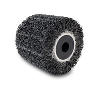 Scheppach Spazzola in carburo di silicio per rasatura MRS1300, larghezza 100 mm, diametro 120 mm, rullo abrasivo adatto per levigare e spellare metallo o per la preparazione per saldatura, spazzola di ricambio