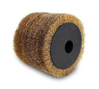 Scheppach Spazzola metallica per rasatura MRS1300, larghezza 100 mm, diametro 120 mm, rullo per diverse superfici e materiali come legno, pietra e metallo, adatta per levigatura e spelatura