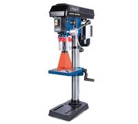 Scheppach Trapano professionale a colonna DP19Vario, da 230 - 240 V, 550 W e 50 Hz, con velocità variabile, intervallo di serraggio mandrino 1,5 16 mm, laser, indicatore digitale del numero giri