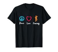Scherma Peace Love Maglietta con Stampa Grafica Economica