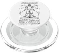 Scherma Scherma Divertente Vintage Vitruviano Uomo Leonardo Da Vinci PopSockets PopGrip per MagSafe