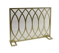 Schermata camino schermata Schermata in ferro battuto in gold nero camino frontale schermata da parte della spargimento della casa di protezione scintilla di protezione con copertina di guardia della