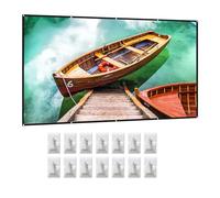 Schermata del proiettore 150 pollici 16: 9 HD 4K Portable PROIEIGIO PIRIZIONE Portali a doppia facciata Schermo con ganci per la riunione dell'ufficio home theater esterno interno (Segrehyhe2ZQG-6)