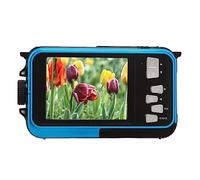 Schermata Doppia da 48 MP da 48 MP con Fotocamera Digitale Subacquea Impermeabile, Batteria Incorporata da 10 Piedi, con 10 Piedi Impermeabili, per Tiro Subacqueo (BLUE)