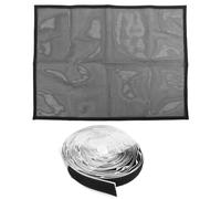 Schermata per camino PVC Coperchio di protezione scintilla PVC Gate in maglia in maglia Safe Dust Proof Child Proof per bambini Black PETS NERO 16,4 piedi di fissaggio e anello (29*45 pollici)