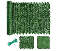 Schermature per recinzioni da giardino, Siepe di edera artificiale for la privacy for giardino esterno, balcone, multicolore, dimensioni multiple(F,1x14m)