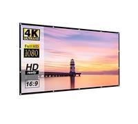 Schermi del proiettore 16: 9 Preyctor 60 72 84 120 150 pollici Casa intelligente all'aperto Ktv. Proiezione for tende semplici portatile ufficio Giochi, Ufficio(92 inch)