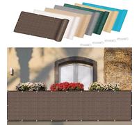 Schermi Divisori e Protettivi per Balconi 100 x 550 cm Protezione Solare Frangivento Schermo per La Privacy Del Balcone con Occhielli e Fascetta per Privacy Balcone, Marrone