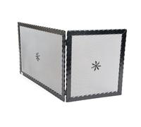 SCHERMI PARASCINTILLE AD ANGOLO ANGOLARE IN FERRO BATTUTO CM.110X0,5X45