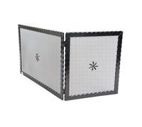 SCHERMI PARASCINTILLE AD ANGOLO ANGOLARE IN FERRO BATTUTO CM. 96X0,5X45