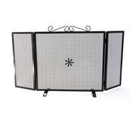 SCHERMI PARASCINTILLE FERRO BATTUTO SPORTELLO CM.91X18X50 A 3ANTE CAMINETTO