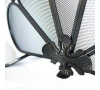 SCHERMI PARASCINTILLE PAVONE IN FERRO BATTUTO CM. 70x17X43