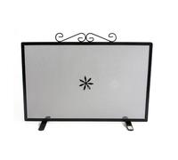 SCHERMI PARASCINTILLE RETTANGOLARE CM 70X18x46 IN FERRO BATTUTO CAMINETTO