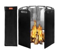 Schermi per Stufa a Legna - Fornello Windbreak, Schermo a con Alta Temperatura | Guardia a Temperatura Elevata, Stoveshield Folding, Forno in Ferro zincato, Paravento Portatile da Campeggio
