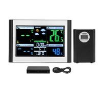 Schermo a colori della stazione di orologio meteorologica Previsione meteorologica Digitale Monitoraggio dell'umidità della temperatura esterna con bottoni multi -funzioni per