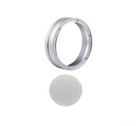 Schermo a disco in acciaio inossidabile da 53,5 mm e imbuto dosatore in alluminio da 54 mm per una maggiore stabilità e ridurre il disordine durante la preparazione del dosaggio del caffè (argento)