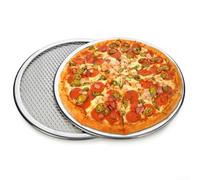Schermo a rete per pizza, in acciaio inox, multifunzione, per pizza e pasta, gadget da cucina (33 cm)