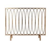 Schermo antincendio Schermo for camino moderno e minimalista dorato, rete metallica ignifuga, divisorio for fiamme, elemento decorativo Schermo di protezione antincendio