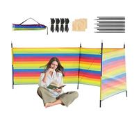 Schermo Antivento per Spiaggia - Accessori da Campeggio Schermo Privacy con Pali,Paravento Impermeabile Con E Borsa Trasporto, Ombrellone Portatile Per, Picnic E Giardino