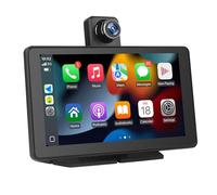 Schermo Auto Wireless Carplay & Android Auto - Display Car Play con Fotocamera Frontale 1080P /64GB TF | Trasmettitore FM/AUX | Plug & Play Bluetooth Autoradio (7 Pollici)