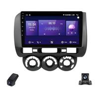 Schermo Autoradio IPS per Honda Fit GD Jazz GD 2001-2009 Autoradio Android da 9-Inch/CarPlay Wireless/Android Auto/WiFi/Radio FM/GPS/Bluetooth/SWC/Telecamera Posteriore/ADAS DVR(Black,X1)