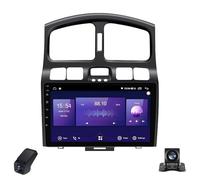 Schermo Autoradio IPS per Hyundai Santa Fe SM 2000-2012 4-core Autoradio Android da 9-Inch/CarPlay Wireless/Android Auto/WiFi/Radio FM/GPS/Bluetooth/SWC/Telecamera Posteriore/ADAS DVR(X2)