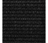Schermo balcone HDPE nero 75x500 cm | Tessuto ad alta densità, occhielli in alluminio, corda inclusa, guinzaglio per il vento, uso esterno