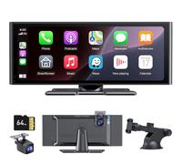 Schermo CarPlay per Auto 10,26" HD IPS Wireless Compatibile con Apple CarPlay & Android Auto,Touch Screen con SuperLink,Dash Cam 4K,Retrocamera 1080p,Registrazione in Loop,Audio Bluetooth,GPS,Siri