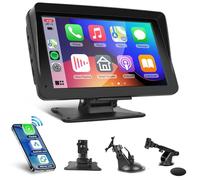 Schermo Carplay Portatile Wireless Android Auto Display AirPlay/Mirror Link Lettore Multimedia Schermo Vivavoce Bluetooth 7 Pollici Touch Screen Monitor Autoradio Ricevitore FM supporto AUX/TF