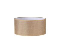 Schermo cilindrico E27 in tessuto sacco-juta, 40 x 40 x 21 cm, colore marrone, ideale per la decorazione e l'ambientazione degli spazi.