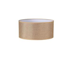 Schermo cilindrico E27 in tessuto sacco-juta, 40 x 40 x 21 cm, colore marrone, ideale per la decorazione e l'ambientazione degli spazi.