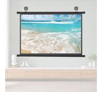 Schermo Cinematografico Per Proiettore, Manuale Telo Proiettore Avvolgibile, 16:9 HD 4K Schermo Proiezione A Muro, Per Casa Campeggio Home Party Teatro Scuola Presentazioni(72")