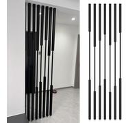 Schermo colonne divisorie per ingresso, dal soffitto al pavimento, divisorio autoportante da 5/8 pezzi senza perforazione, separatore paravento a doghe metalliche(8pcs-C,290cm/114in/9.5ft)