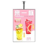 Schermo commerciale di pubblicità del LED per i ristoranti ed i negozi, segno fissato al muro della scatola leggera per l'esposizione e la promozione del menu