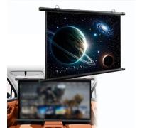 Schermo da Campeggio Piccolo, Sospeso Portatile per Proiezione in Auto | Schermo Per Proiettore Universale Da Interno Esterno Con Ganci, Per SUV/RV/campeggio/camera Da Letto/ufficio(Black)