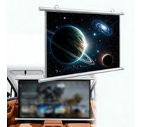 Schermo da Campeggio Piccolo, Sospeso Portatile per Proiezione in Auto | Schermo Per Proiettore Universale Da Interno Esterno Con Ganci, Per SUV/RV/campeggio/camera Da Letto/ufficio(White)