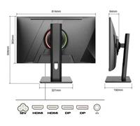 JAPANNEXT Monitor Gamer 27" IPS WQHD (2560x1440) 165hz 1ms | HDR | Altezza e inclinazione regolabili(HSP) Altoparlanti integrati | Flicker-Free G-Sync/FreeSync | Garanzia 2 anni | JN-27IPS165WQHDR-HSP