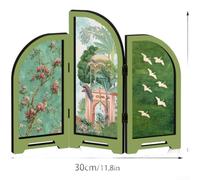 Schermo Decorativo Acrilico Intagliato Design Orientale | Materiale acrilico per robusto, per trasparente e , design pieghevole per versatile, ideale per scrivanie(PF-XFB029)